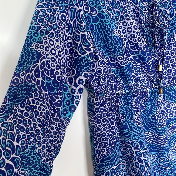 Trina Turk  vacation here I am.  Blue Tunic  Bathing Suit Cover Up Medium - Picture 6 of 9